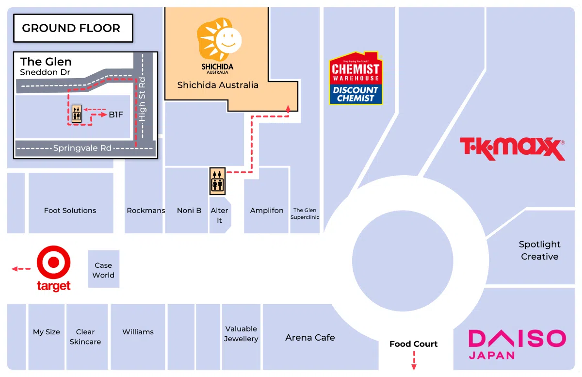 Directions for Glen Waverley Centre