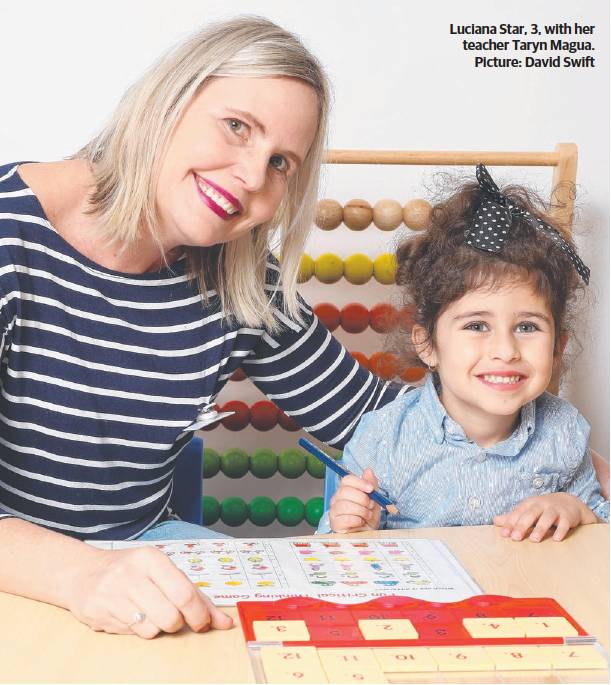 Love learning! Friendly Shichida teacher featured with a young student who loves to learn