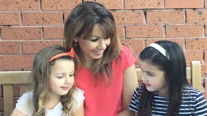 Kids Starting School Able to Read, mum and her two kids