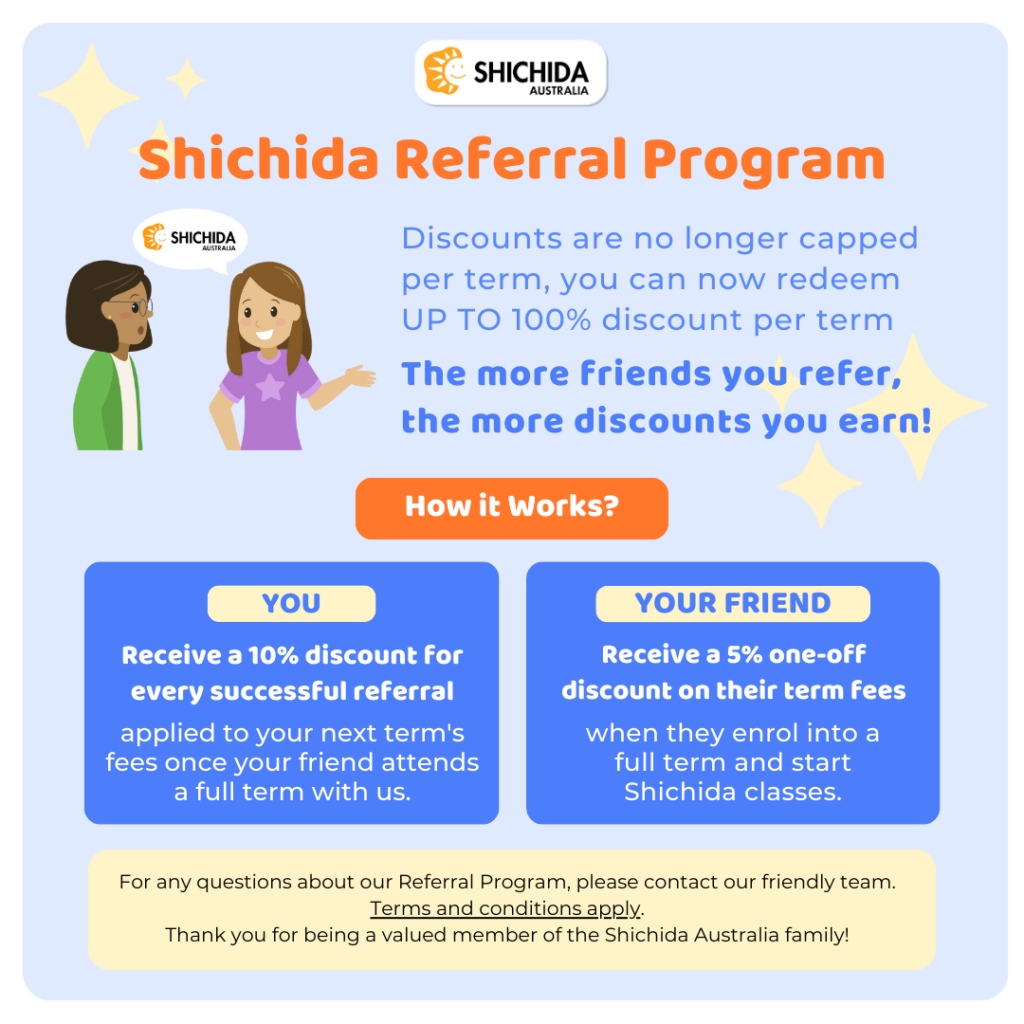 Shichida Australia Referral Program explained