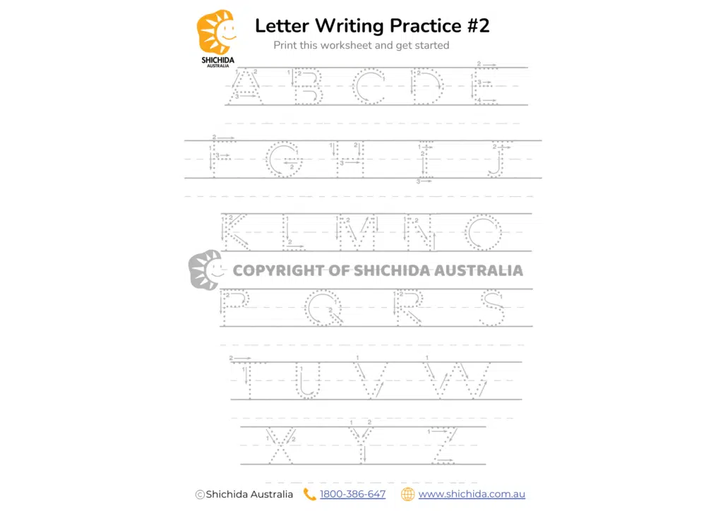 Alphabet printables, Alphabet Writing Worksheet 2