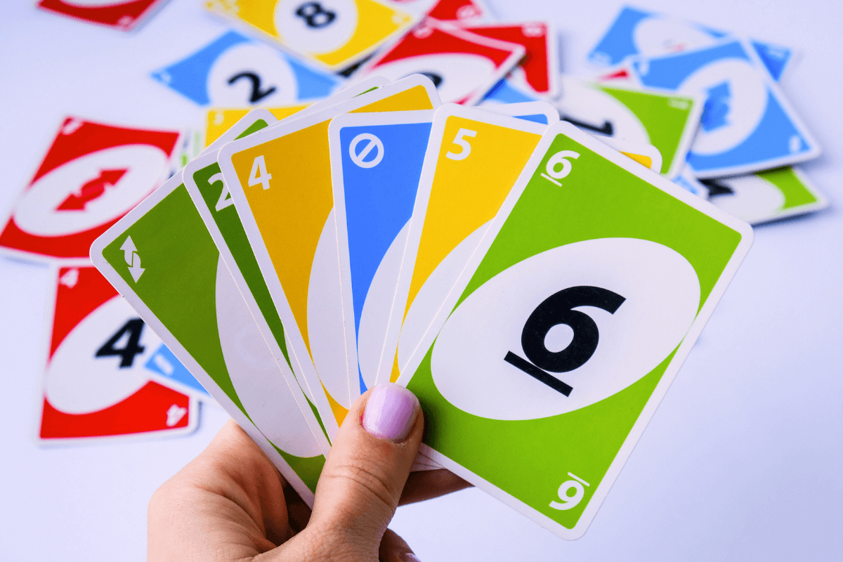 UNO is a great card game to introduce numbers