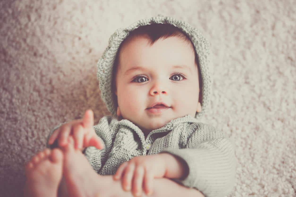 Future-proofing your little one: what future skills are essential? A cute baby looking at the camera.
