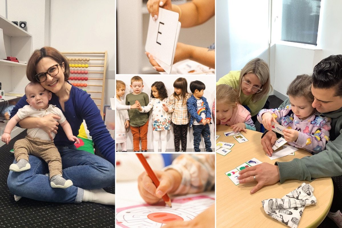 collage showing a variety of educational activities at Shichida Australia