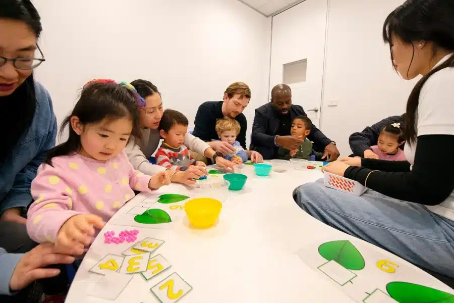 confidence building activities for kids - Toddlers playing with numbers