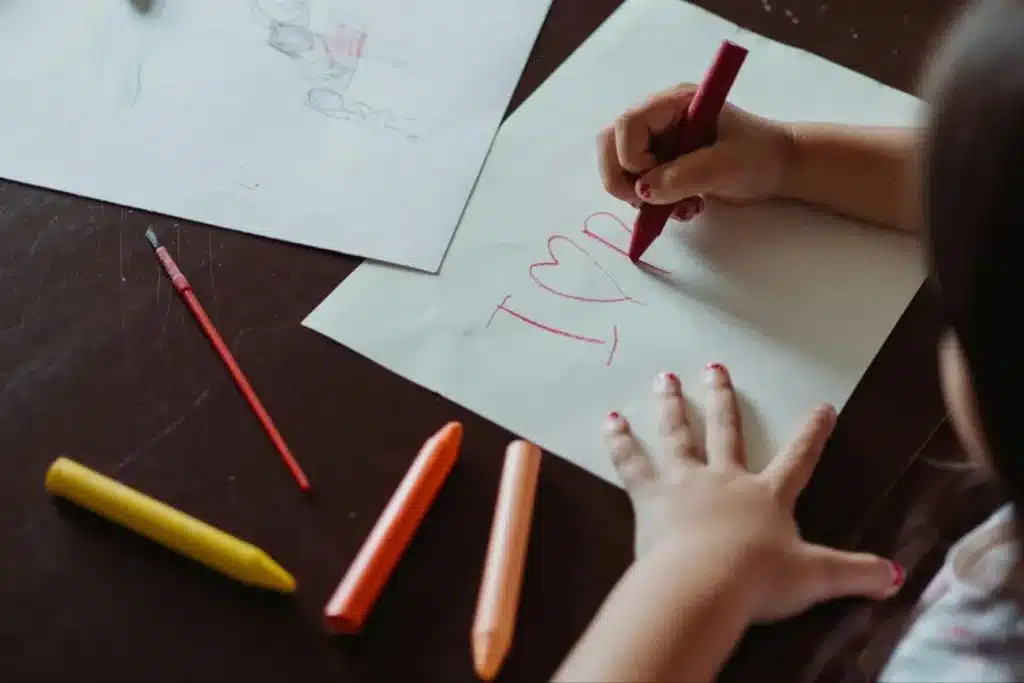 Drawing gives preschoolers a quiet way to express feelings, reflect on happy moments, and practise mindful focus.
